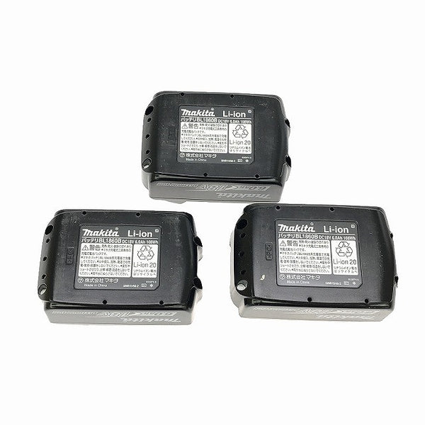 ☆箱なし未使用品3点☆makita マキタ 18V 6.0Ah 純正 リチウムイオンバッテリー BL1860B 残量表示付 リチウムイオン電池 蓄電池 - 5