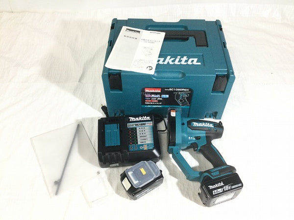 ☆未使用品☆makita マキタ 18V 充電式全ネジカッター SC102DRGX バッテリー2個(6.0Ah) 充電器 ケース付 コードレス 寸切りカッター - 4