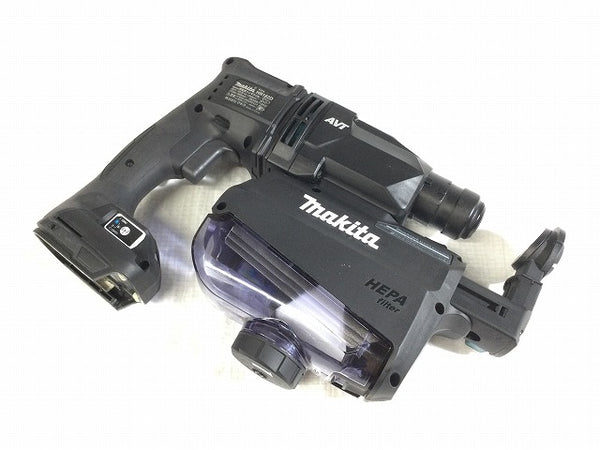 ☆未使用品☆makita マキタ 18V 18mm 充電式ハンマドリル HR182DGXVB 黒 バッテリ2個(6.0Ah) 充電器 集じんシステム ケース付 - 6