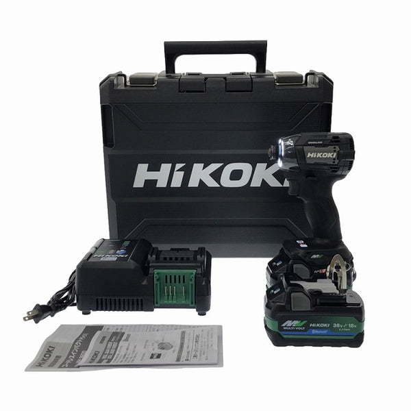 ☆未使用☆HIKOKI ハイコーキ 36V コードレスインパクトドライバー WH36DD(2XHBSZ)マルチボルトバッテリー2個+充電器+ケース - 4