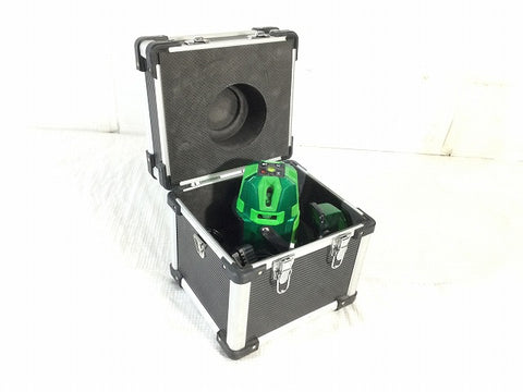 ☆比較的綺麗です☆TAKAGI タカギ グリーンレーザー墨出し器 TGL-9PN バッテリー2個 ケース付き 光学測定器 基準 - 0