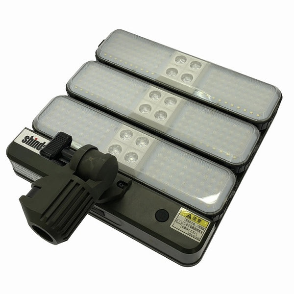 ☆未使用品☆SHINDAIWA 新ダイワ LEDハイブリッド投光器 HTL305LF-M 本体+パーツ+三脚+専用ケース フルセット ソーラー式照明 - 3