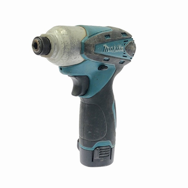 ☆中古品☆makita マキタ 10.8V 充電式インパクトドライバー TD090D 青 バッテリ2個(1.3Ah) 充電器付 コードレス バッテリー式 - 2