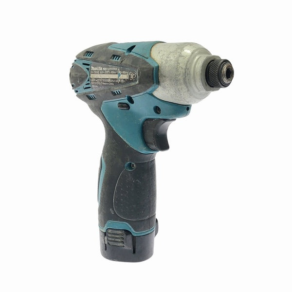 ☆中古品☆makita マキタ 10.8V 充電式インパクトドライバー TD090D 青 バッテリ2個(1.3Ah) 充電器付 コードレス バッテリー式 - 4