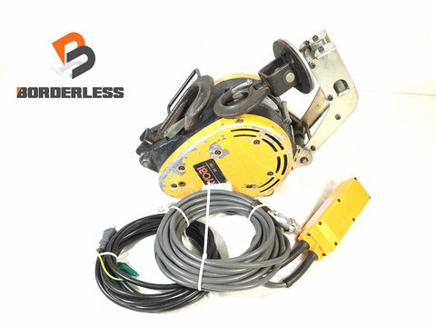 ☆中古品☆RYOBI リョービ 電動ウインチ WI-195 リモコン付 100V 荷重200kg 揚程27m 電動ウィンチ 荷揚げ機