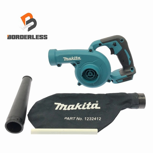 ☆比較的綺麗☆makita マキタ 18V 充電式ブロワ UB185DZ 青/ブルー ノズル+ダストバッグ付き コードレス ハンディ 送風機 - 1