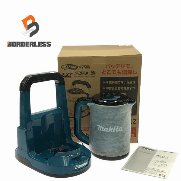 ☆未使用品☆makita マキタ 36V(18V+18V) 充電式ケトル KT360DZ 青/ブルー 説明書 外箱付 ※バッテリ・充電器 別売り - 1
