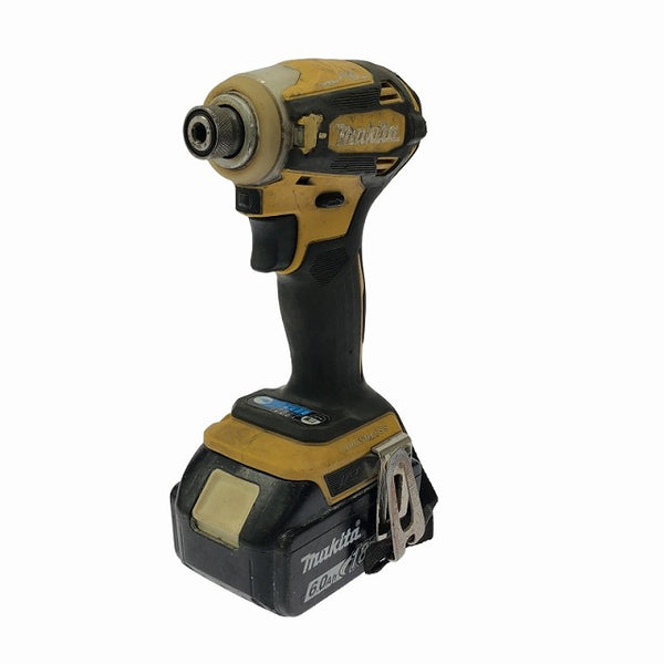 ☆中古品☆ makita マキタ 18V 充電式インパクトドライバ TD172DGXFY 黄 バッテリー2個(18V 6.0Ah) 充電器 ケース付 - 3