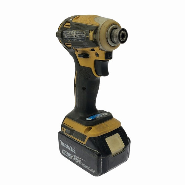 ☆中古品☆ makita マキタ 18V 充電式インパクトドライバ TD172DGXFY 黄 バッテリー2個(18V 6.0Ah) 充電器 ケース付 - 5
