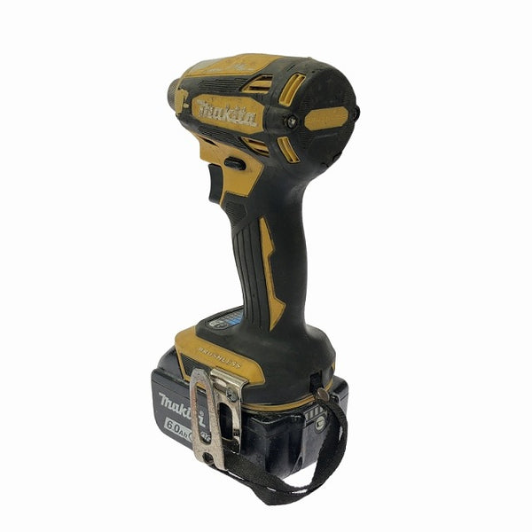 ☆中古品☆ makita マキタ 18V 充電式インパクトドライバ TD172DGXFY 黄 バッテリー2個(18V 6.0Ah) 充電器 ケース付 - 7