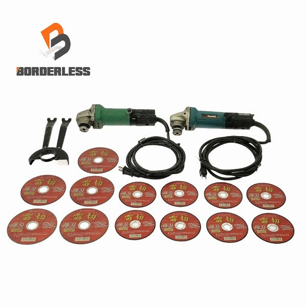 ☆中古品 2台セット☆makita ディスクグラインダ 9533BL HITACHI ディスクグラインダ G10SM3 替刃13枚付き - 1