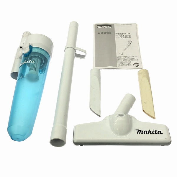 ☆比較的綺麗です☆makita マキタ 14.4V 充電式クリーナー CL140FD 本体+サイクロンアタッチメント付き 電動工具 掃除 コードレス - 10