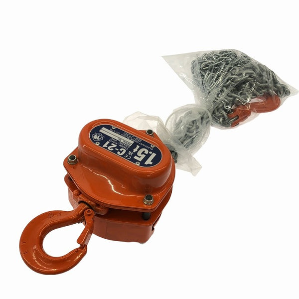 ☆箱なし未使用品☆ELEPHANT エレファント チェーンブロック C-21/C21 0.5ton/0.5トン 揚程2.5m チェンブロック 象印 吊り具 荷揚げ - 2