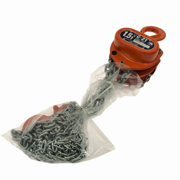 ☆箱なし未使用品☆ELEPHANT エレファント チェーンブロック C-21/C21 0.5ton/0.5トン 揚程2.5m チェンブロック 象印 吊り具 荷揚げ - 3