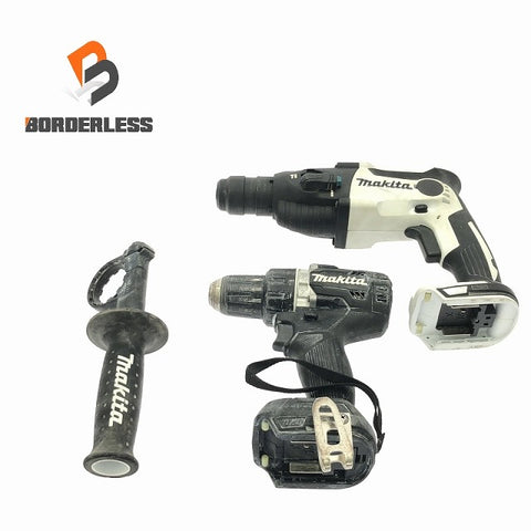 ☆中古品 計2点セット☆makita マキタ 18V 充電式ドライバドリル DF484D 充電式ハンマドリル HR165D 本体のみ コードレス