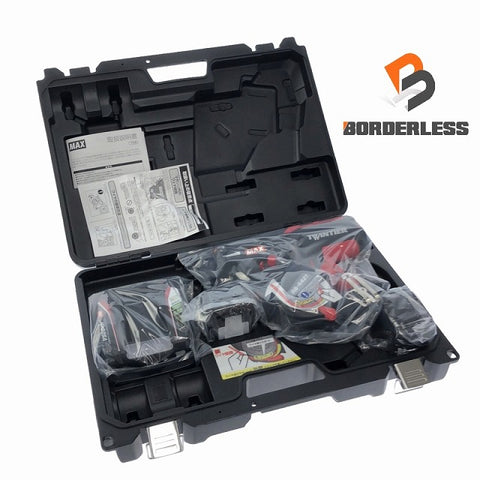 ☆未使用品☆MAX マックス 14.4V 充電式鉄筋結束機 ツインタイア RB-442T-B2C/1450A バッテリ2個(5.0Ah) 充電器 ケース付 - 0