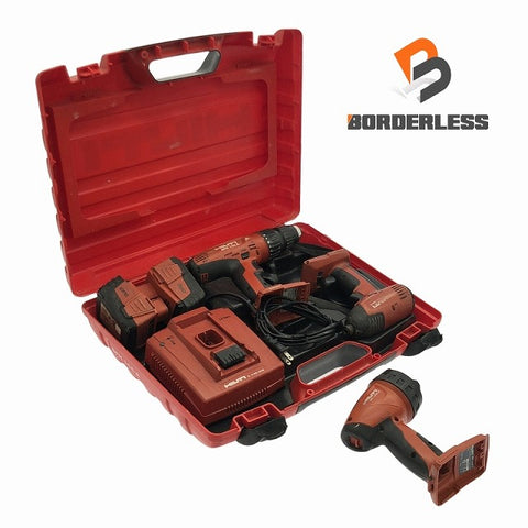 ☆中古品☆HILTI ヒルティ 14.4V 充電式インパクトドライバ SID144-A ドリルドライバ SFH144-A ライト SFL144-A バッテリ2個 充電器 - 0