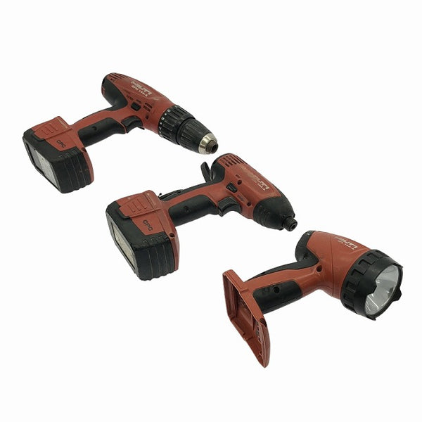 ☆中古品☆HILTI ヒルティ 14.4V 充電式インパクトドライバ SID144-A ドリルドライバ SFH144-A ライト SFL144-A バッテリ2個 充電器 - 5