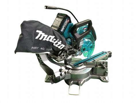☆美品☆makita マキタ 40Vmax 165mm 充電式スライドマルノコ LS009G 鮫肌チップソー バッテリー1個(BL4025)付 切断機 木工 - 0