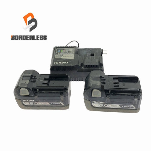 ☆中古品☆HiKOKI ハイコーキ 36V 6.0Ah リチウムイオン電池 BSL3660(2個) 充電器UC36YSL付き リチウムイオンバッテリー