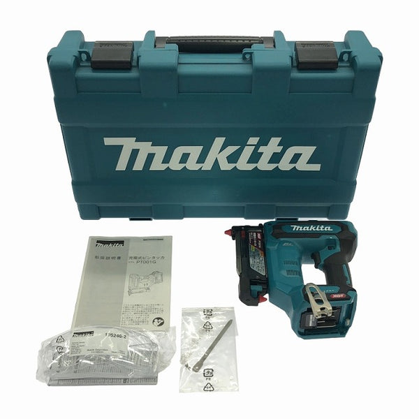 ☆未使用品☆ makita マキタ 40V 充電式 ピンタッカ PT001GZK 青/ブルー ケース付 バッテリー・充電器別売 コメント有 - 4