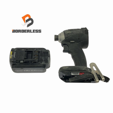 ☆中古品☆Panasonic パナソニック 14.4V/18V 充電インパクトドライバー EZ75A7 バッテリー(18V 5.0Ah)付き 電動工具
