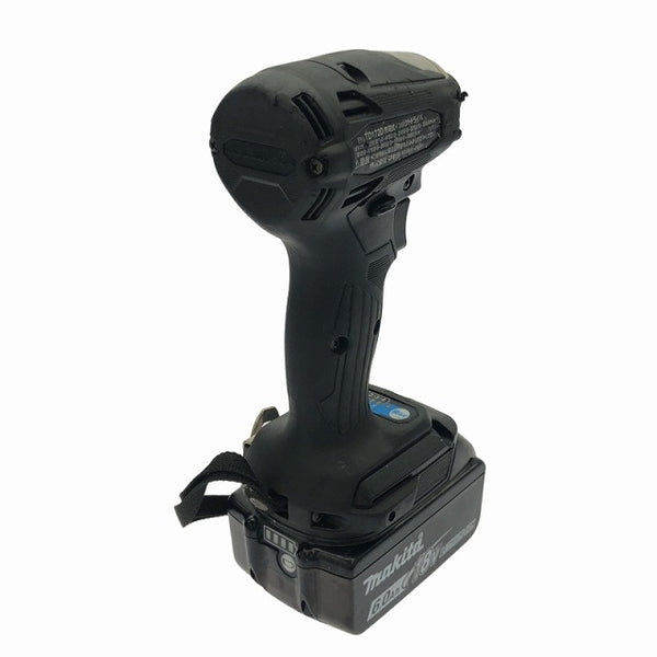 ☆中古品☆makita マキタ 18V 充電式インパクトドライバー TD172D 黒 バッテリ2個(18V6.0Ah) 充電器 ケース付 コードレス - 6