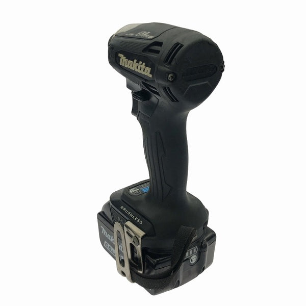 ☆中古品☆makita マキタ 18V 充電式インパクトドライバー TD172D 黒 バッテリ2個(18V6.0Ah) 充電器 ケース付 コードレス - 7