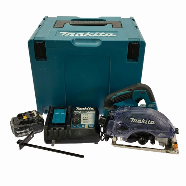 ☆中古品☆makita マキタ 18V 125ｍｍ 充電式防じんマルノコ KS511D バッテリ1個(18V5.0Ah) 充電器 ケース付 コードレス - 4