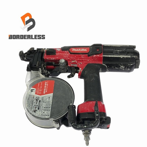 ☆中古品☆makita マキタ 41mm 高圧 エアビス打ち機 AR411HR 赤 エアビス打機 ねじ打機 ねじ打ち機 ターボドライバー