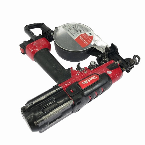☆中古品☆makita マキタ 41mm 高圧 エアビス打ち機 AR411HR 赤 エアビス打機 ねじ打機 ねじ打ち機 ターボドライバー - 3