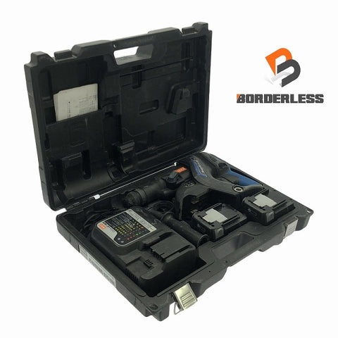 ☆中古品☆MAX マックス 25.2V 充電式ブラシレスハンマドリル PJ-R266-B2C/40A DB/ドオンブルー バッテリ2個 充電器 ケース - 0