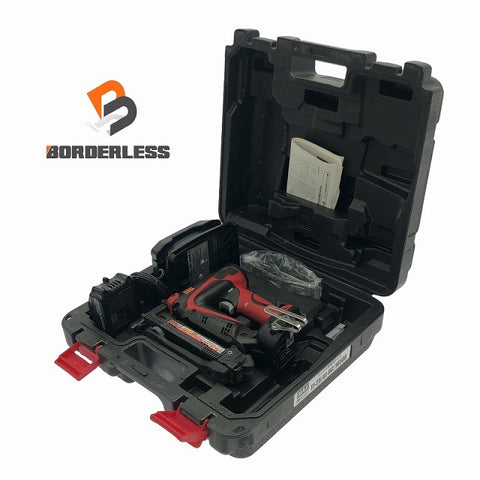 ☆比較的綺麗☆MAX マックス 18V 充電式タッカー TJ-25/4J バッテリ1個(18V2.5Ah) 充電器 ケース付 コードレスタッカー 電動工具