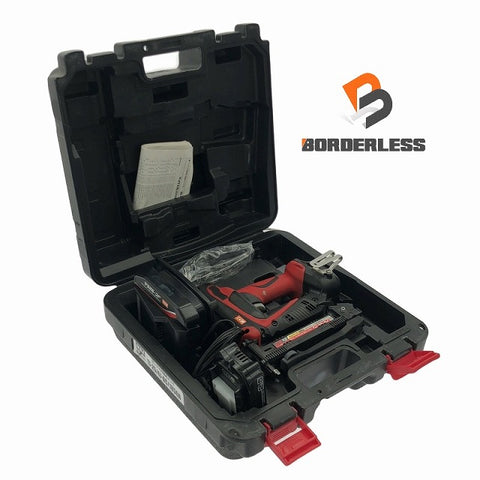 ☆比較的綺麗☆MAX マックス 18V 充電式タッカー TJ-25/4J バッテリ1個(18V2.5Ah) 充電器 ケース付 コードレスタッカー 電動工具 - 0