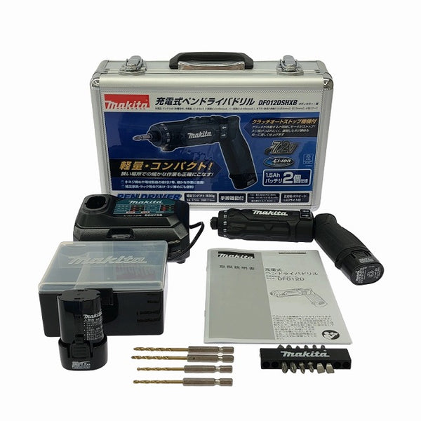 ☆未使用品☆makita マキタ 7.2V 充電式ペンドライバドリル DF012DSHXB バッテリ2個(1.5Ah) 充電器 ケース付 コードレス - 4