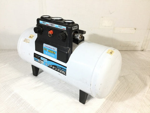 ☆中古品☆EARTHMAN アースマン 25L スペアタンク ATK-120 2個口 常圧エアタンク エアサブタンク 補助タンク エアツール 高儀 - 0