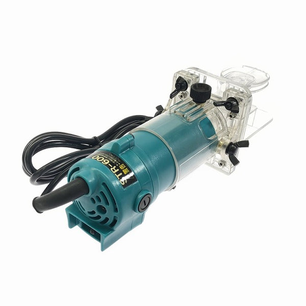 ☆中古美品☆ SHINKO 新興製作所 100V トリマ STR-600 本体+パーツ+ケース 木工 面取り トリミング 溝切 - 6