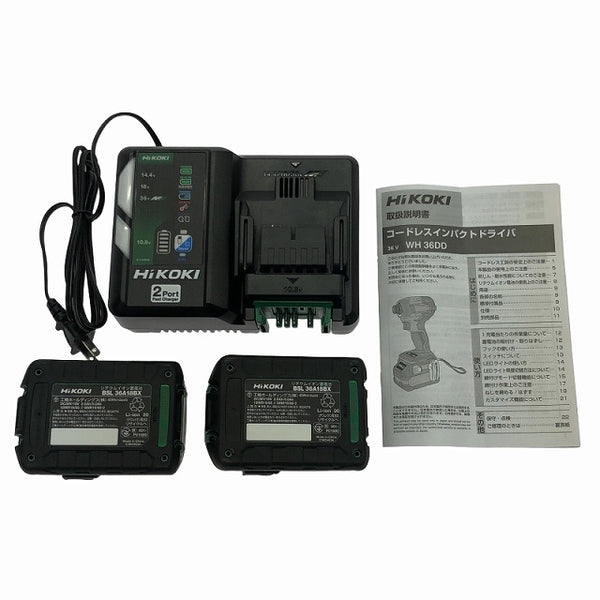 ☆未使用品☆HIKOKI ハイコーキ 36V コードレスインパクトドライバー WH36DD 2XHLSZ(IG) アイスグレー フルセット 特別限定色 - 10