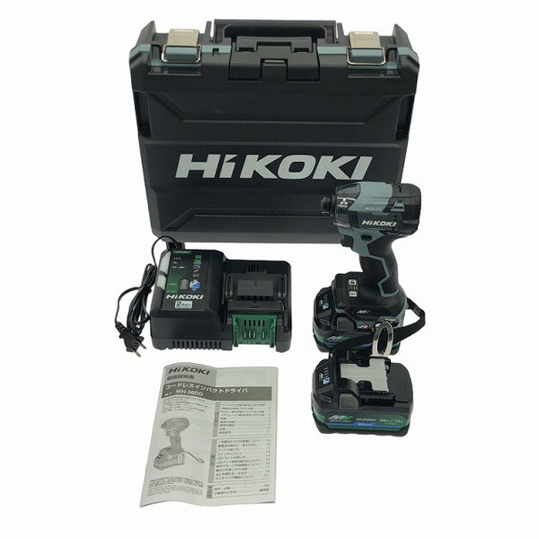 ☆未使用品☆HIKOKI ハイコーキ 36V コードレスインパクトドライバー WH36DD 2XHLSZ(IG) アイスグレー フルセット 特別限定色 - 4