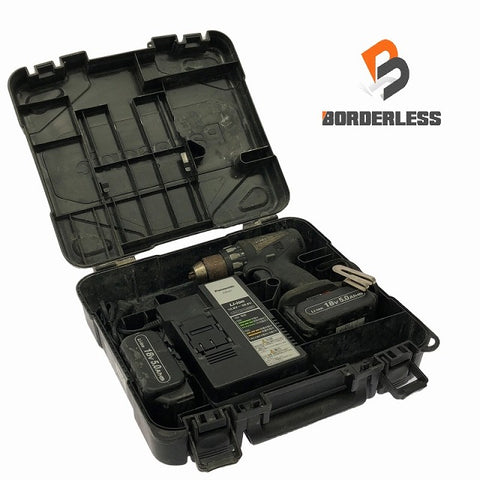 ☆中古品☆Panasonic パナソニック Dual 14.4V/18V 充電ドリルドライバー EZ74A2LJ2G-B バッテリー2個(18V 5.0Ah) 充電器 ケース付 - 0