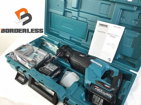 ☆未使用品☆ makita マキタ 40Vmax 充電式レシプロソー JR002GRDX 青/ブルー バッテリー2個(40Vmax 2.5Ah)充電器+ケース