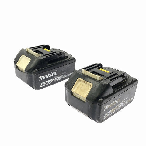 ☆中古品2点セット☆makita マキタ 18V 6.0Ah 純正リチウムイオンバッテリー BL1860B 急速充電対応 残量表示付 雪マーク - 0