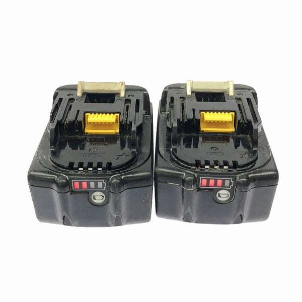 ☆中古品2点セット☆makita マキタ 18V 6.0Ah 純正リチウムイオンバッテリー BL1860B 急速充電対応 残量表示付 雪マーク - 6