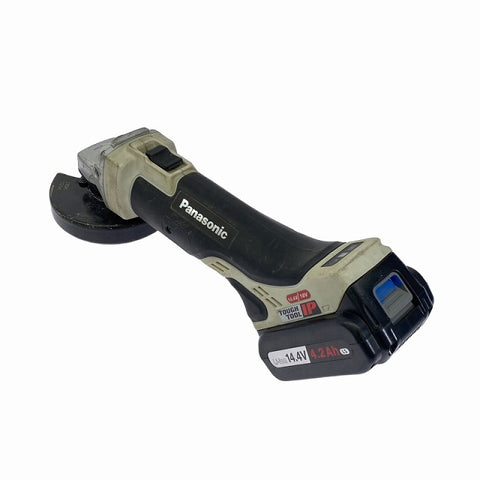 ☆中古品☆Panasonic パナソニック 14.4V/18V 充電式ディスクグラインダー100 EZ46A1 バッテリ2個(14.4V 4.2Ah) 切断砥石4枚付 - 0