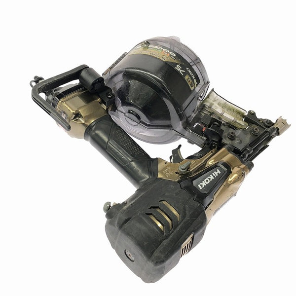 ☆中古品☆HiKOKI ハイコーキ 75mm 高圧 ロール釘打機 NV75HR2 本体のみ パワー切替付 木下地打ち C形鋼板 コンクリート - 3