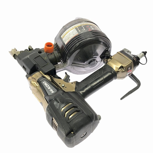 ☆中古品☆HiKOKI ハイコーキ 75mm 高圧 ロール釘打機 NV75HR2 本体のみ パワー切替付 木下地打ち C形鋼板 コンクリート - 5