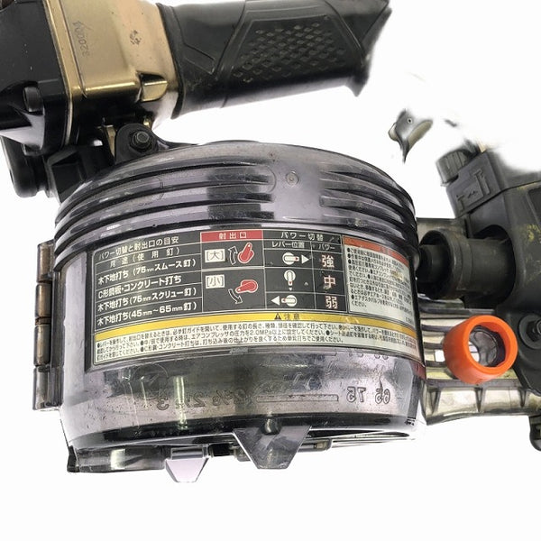 ☆中古品☆HiKOKI ハイコーキ 75mm 高圧 ロール釘打機 NV75HR2 本体のみ パワー切替付 木下地打ち C形鋼板 コンクリート - 8