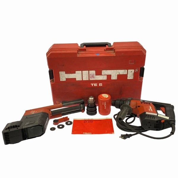 ☆比較的綺麗です☆HILTI ヒルティ 100V ロータリーハンマドリル TE5 集塵システム TE5-DRS ケース付き 穴あけ 穿孔 - 4