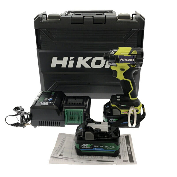 ☆未使用品☆HiKOKI ハイコーキ 36V コードレスインパクトドライバー WH36DD(2XHYSZ) 黄色/スパイダーイエロー フルセット 充電式 - 4