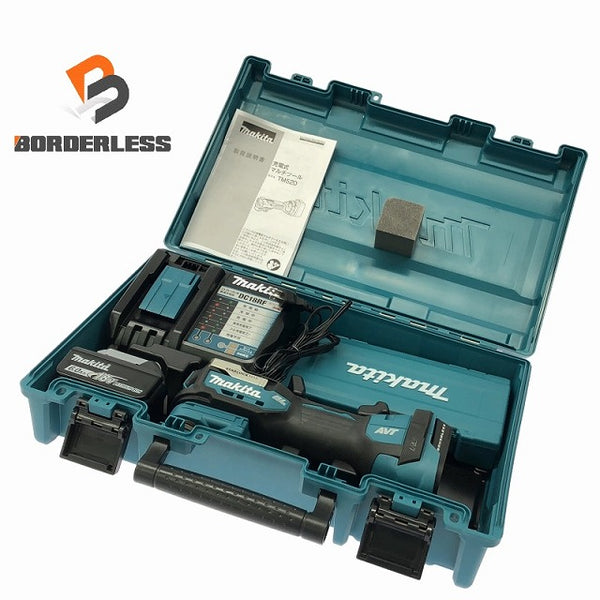 ☆極美品☆makita マキタ 18V 充電式マルチツール TM52DRG バッテリ1個(18V6.0Ah) 充電器 ケース付 コードレス カットソー - 1